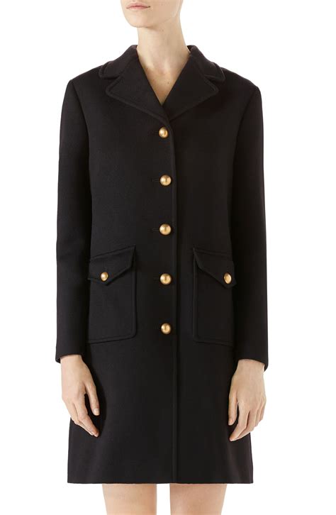 gucci wool coat with double g